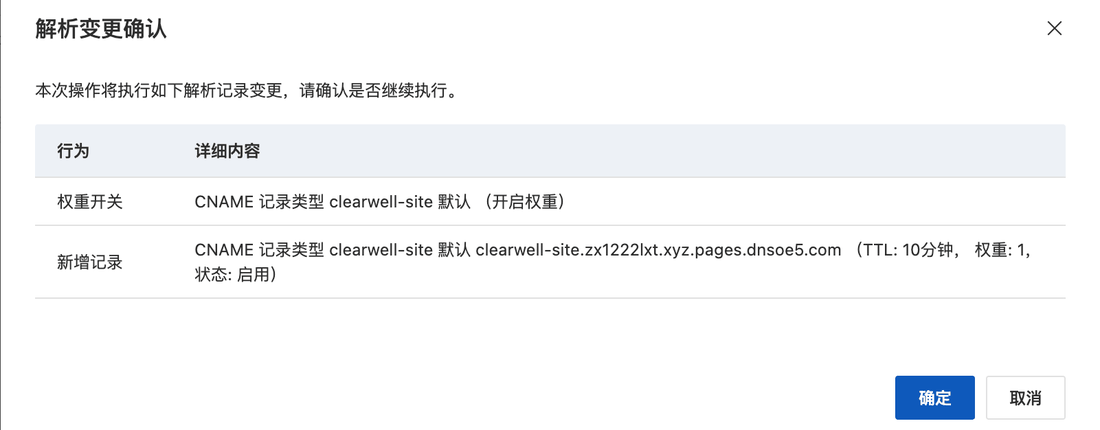 CNAME 的解析变更确认